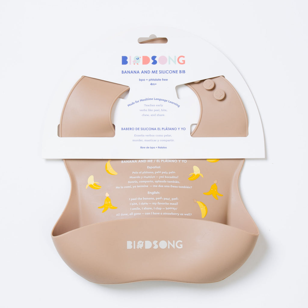 El Plátano y Yo (Banana & Me) bilingual silicone bib