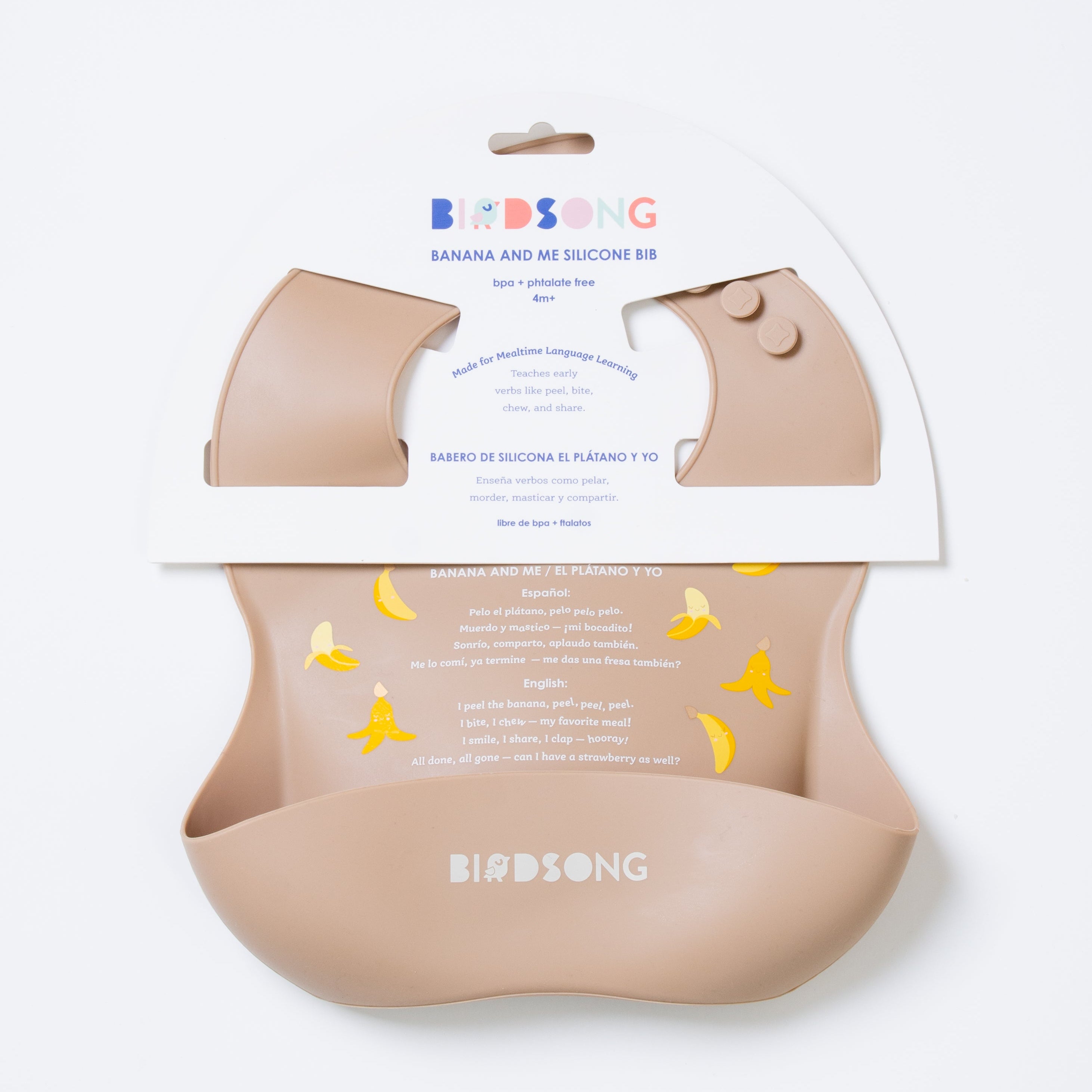 El Plátano y Yo (Banana & Me) bilingual silicone bib