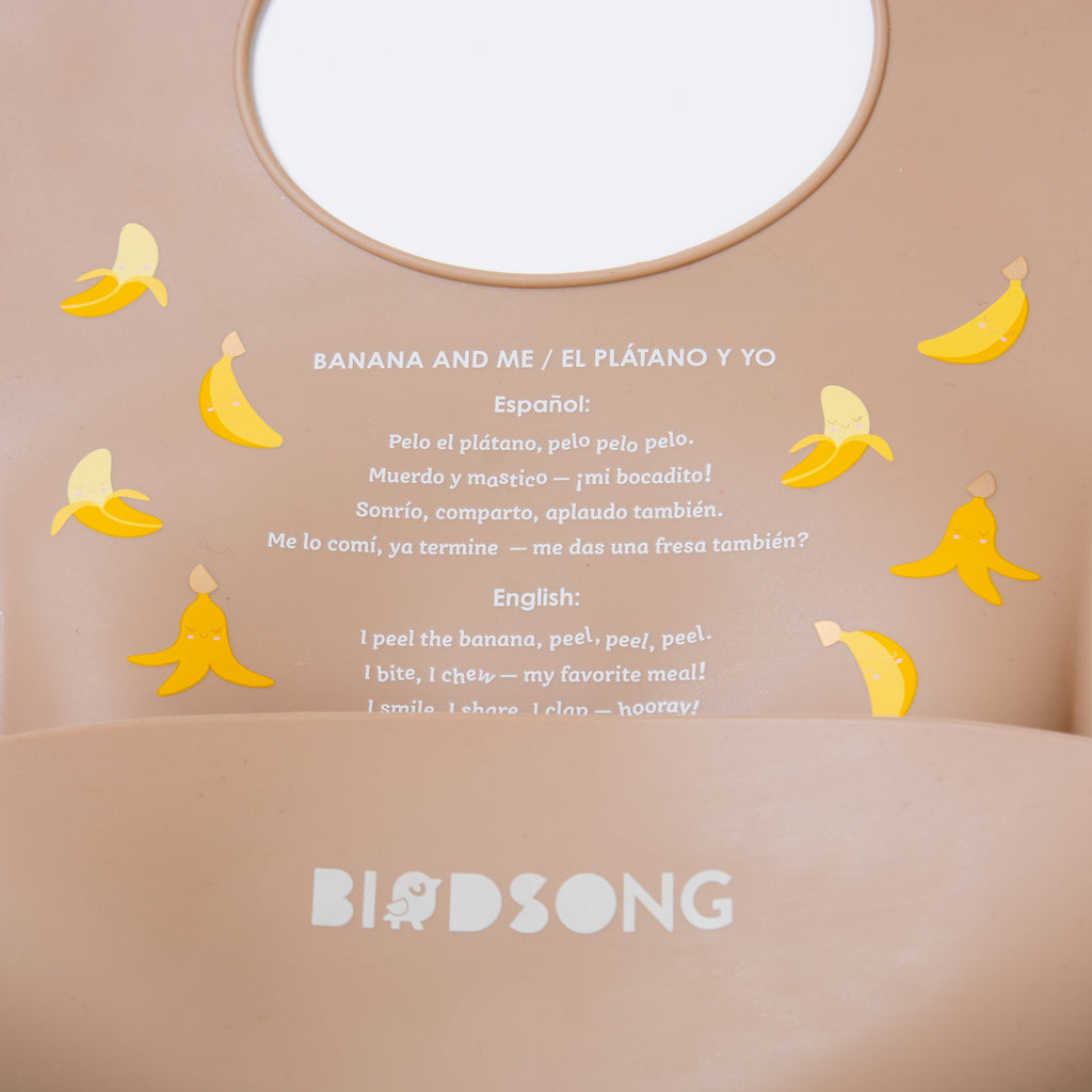 El Plátano y Yo (Banana & Me) bilingual silicone bib