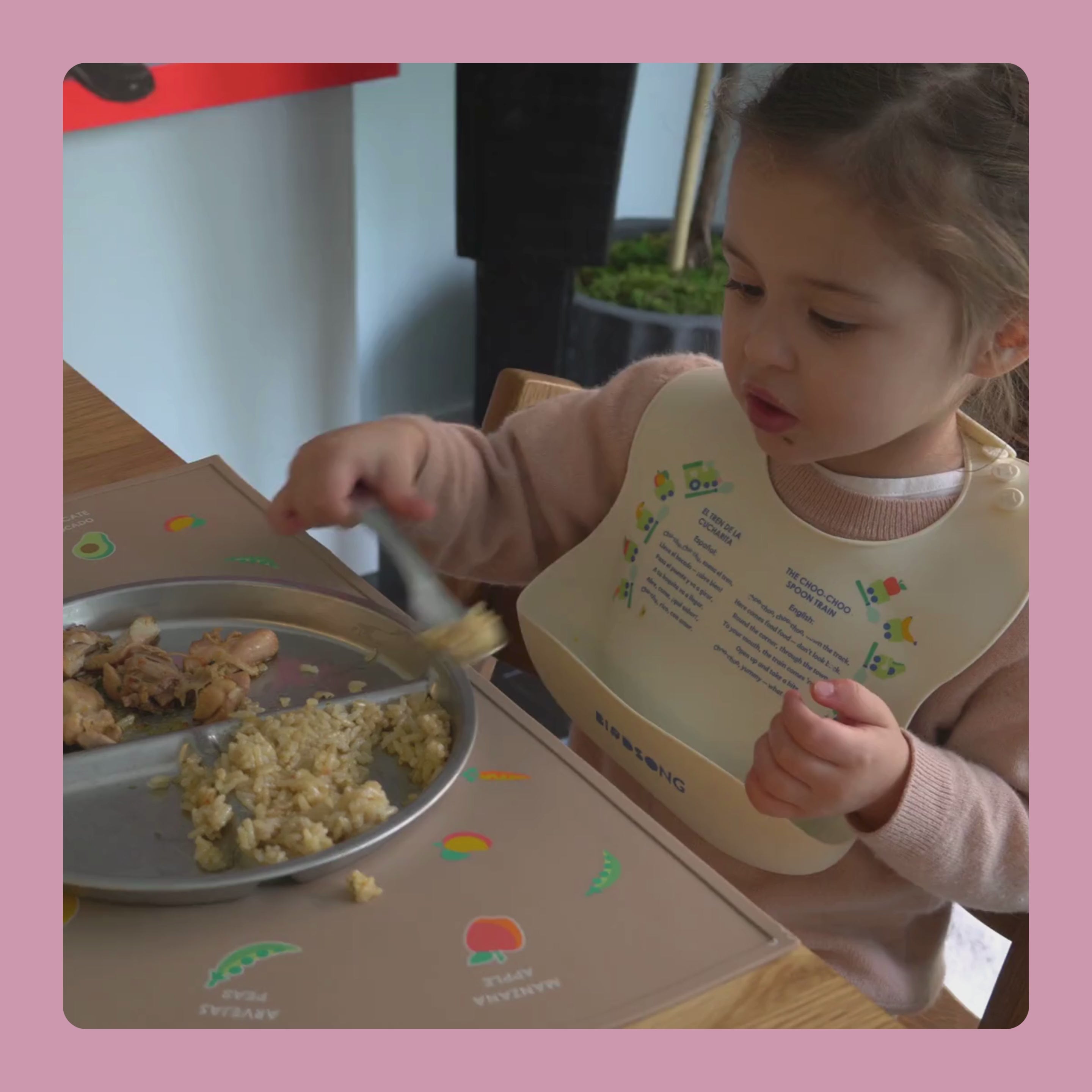 Baby’s First Foods Bilingual Silicone Placemat